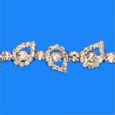 Strassz szalag - SILVER